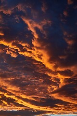 Image showing Sunset sky clouds