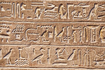 Image showing Ancient Hieroglyphic Script