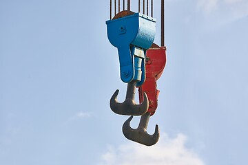 Image showing Old Crane Hooks