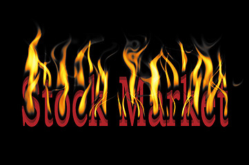 Image showing Stock Market on Fire