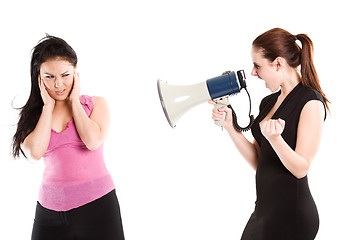 Image showing Angry businesswoman shouting