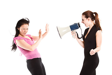 Image showing Angry businesswoman shouting