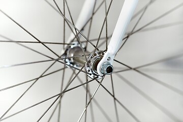 Image showing Bicycle detail in a garage