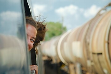 Image showing Railroad travel fun