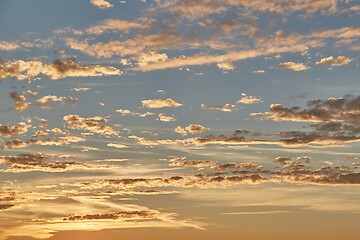 Image showing Sunset sky with clouds