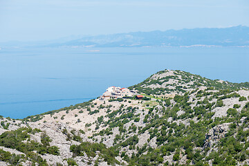 Image showing View of a bay and island in Croatia