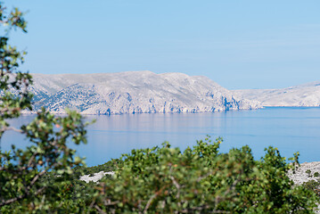 Image showing View of a bay and island in Croatia