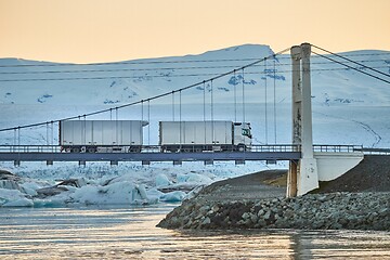 Image showing Cargo truck in Iceland