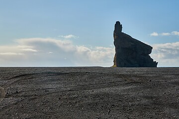 Image showing Black sand landscape