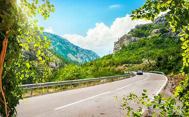 Image showing Winding road in the mountains