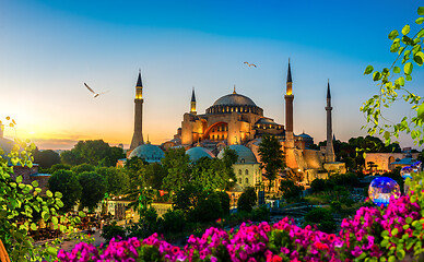 Image showing Hagia Sophia in summer evening