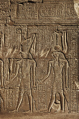 Image showing Ancient egypt carving of Horus god