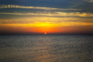 Image showing sunrise over sea