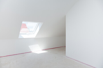 Image showing Loft refurbishment - empty room ready for renovation and new floor