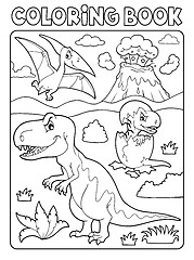 Image showing Coloring book dinosaur subject image 9