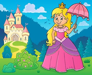 Image showing Princess with umbrella theme image 2