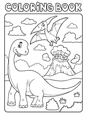 Image showing Coloring book dinosaur subject image 8