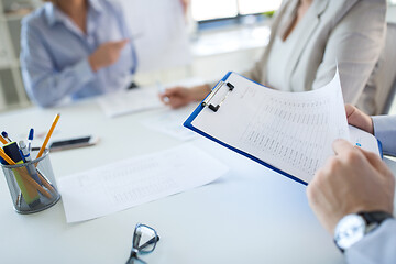 Image showing business team discussing report at office