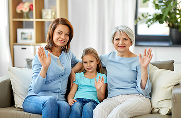 Image showing portrait of mother, daughter and grandmother