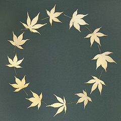 Image showing Golden Acer Leaf Wreath