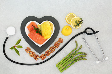 Image showing Healthy Heart Food Selection for Low Cholesterol