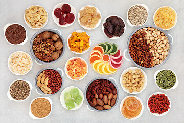 Image showing Healthy Vegan Dried Fruit Nuts and Seeds  