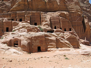 Image showing Ruins of Necropolis in Petra