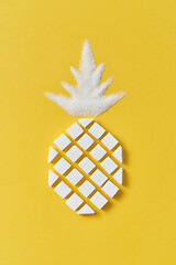 Image showing Pineapple fruit handmase from pressed and granulated sweet sugar.