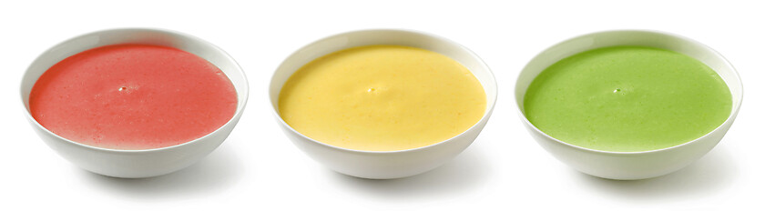 Image showing bowl of vegetable cream soup