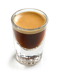 Image showing glass of fresh espresso coffee