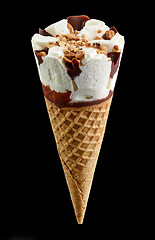 Image showing ice cream isolated on black