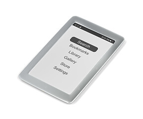 Image showing Silver e-book reader