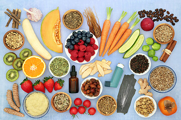 Image showing Health Food and Herbs to Treat Asthma