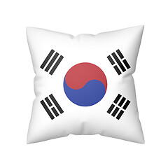 Image showing Pillow with the flag of South Korea