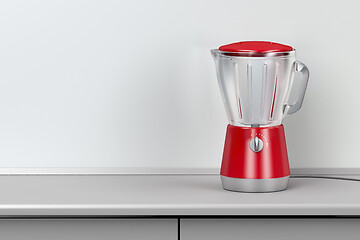 Image showing Red electric blender