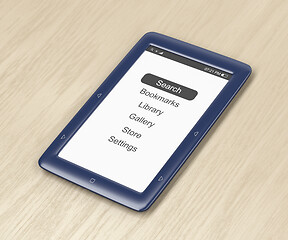 Image showing Blue e-book reader