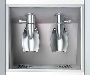 Image showing Faucets for cold and hot water