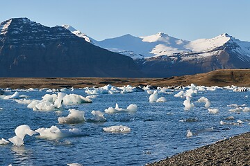 Image showing Glacial lake in Iceland, Icebergs in Jokulsarlon