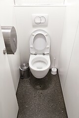 Image showing Toilet seat open