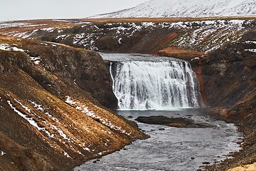 Image showing Waterfall in Iceland, Thorufoss