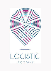 Image showing Vector illustration for logistic company on a white