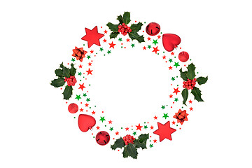 Image showing Festive Christmas Decorative Wreath