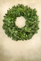 Image showing Christmas Spruce Fir Minimalist Wreath