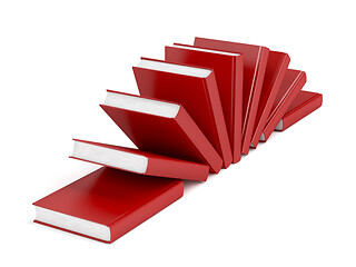 Image showing Group of red books