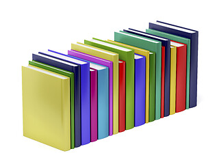 Image showing Row with different books