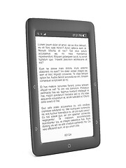 Image showing E-book reader on white