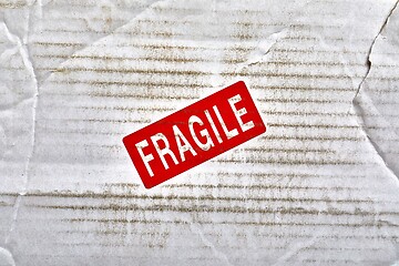 Image showing Fragile stamp closeup