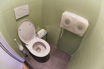 Image showing Toilet seat open