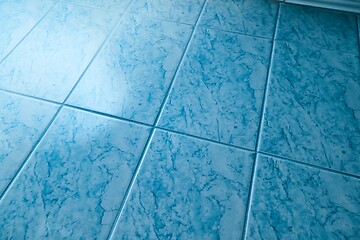 Image showing Tiled bathroom floor