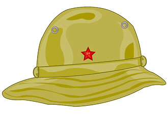 Image showing Headdress panama soldier to soviet army in the south